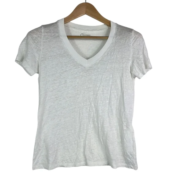 Falconeri Linen V neck basic tee - Picture 1 of 10